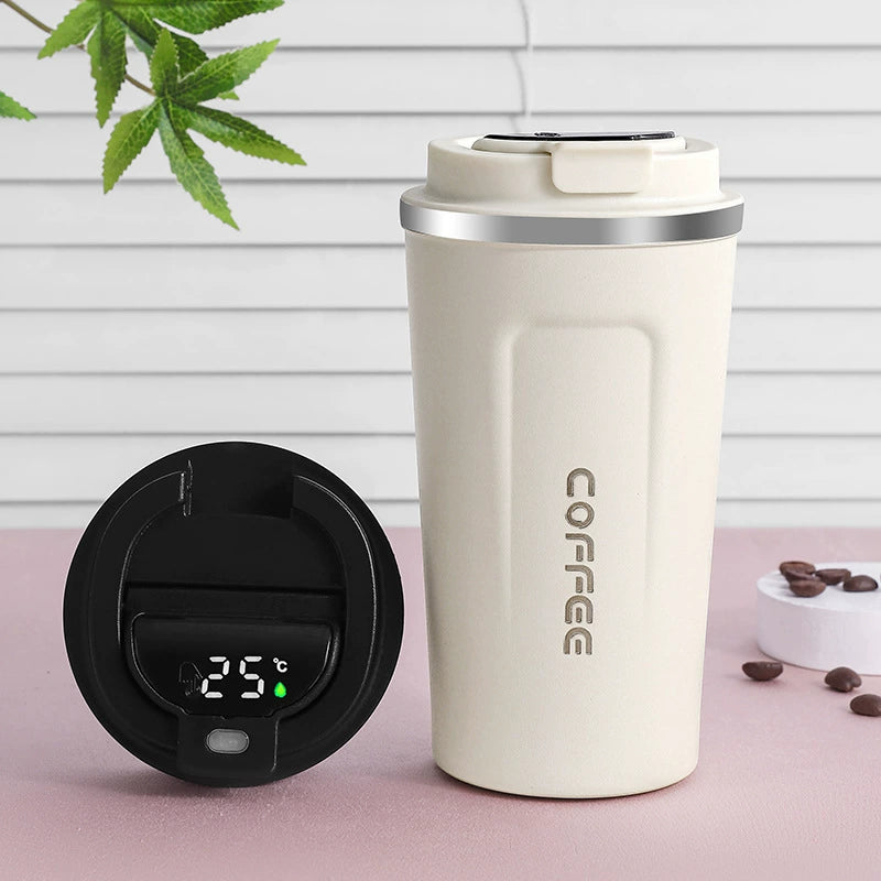 Stainless Steel Coffee Cup Intelligent Temperature Measuring Vacuum Cup Outdoor Car Water Cup Portable Handy Cup