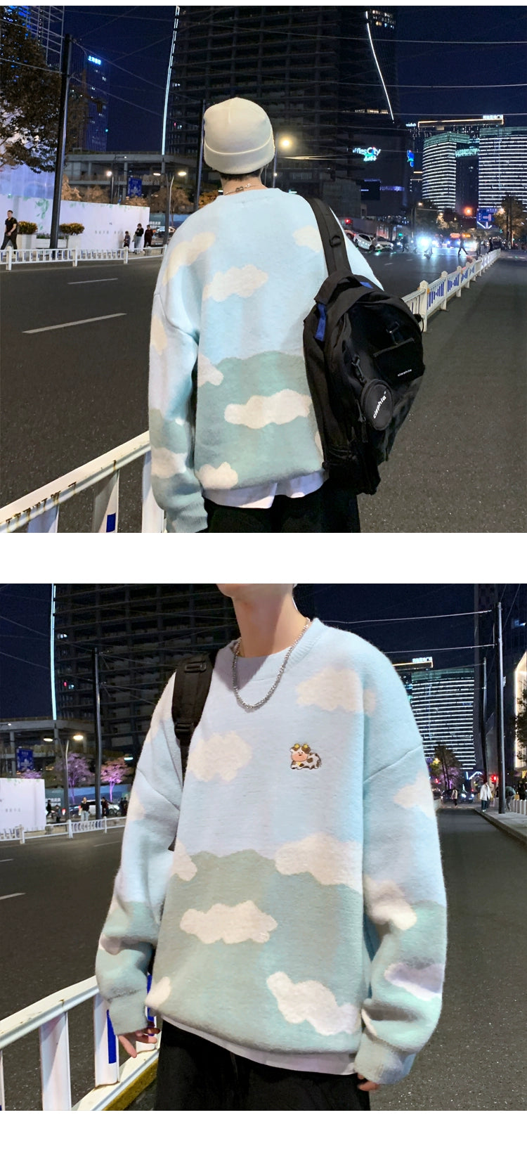 All-Match Minimalist Japanese Style Cloud Sweater