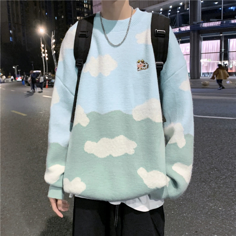 All-Match Minimalist Japanese Style Cloud Sweater