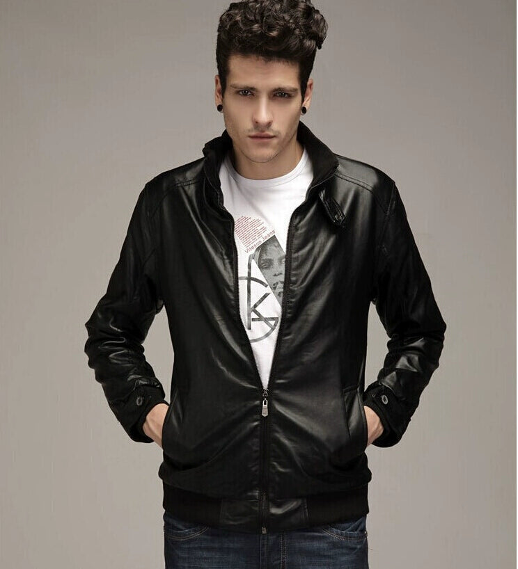 Cross-Border Supply Simple Korean Style Slim Fit Fashion Motorcycle