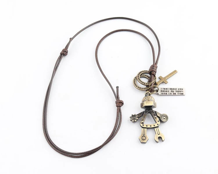 Movable Robot Men's and Women's Long TikTok Sweater Chain