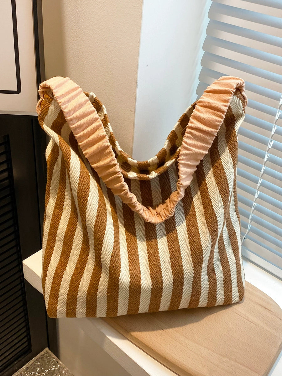 Idle Style Summer Stripes Contrast Color Handbag Artsy