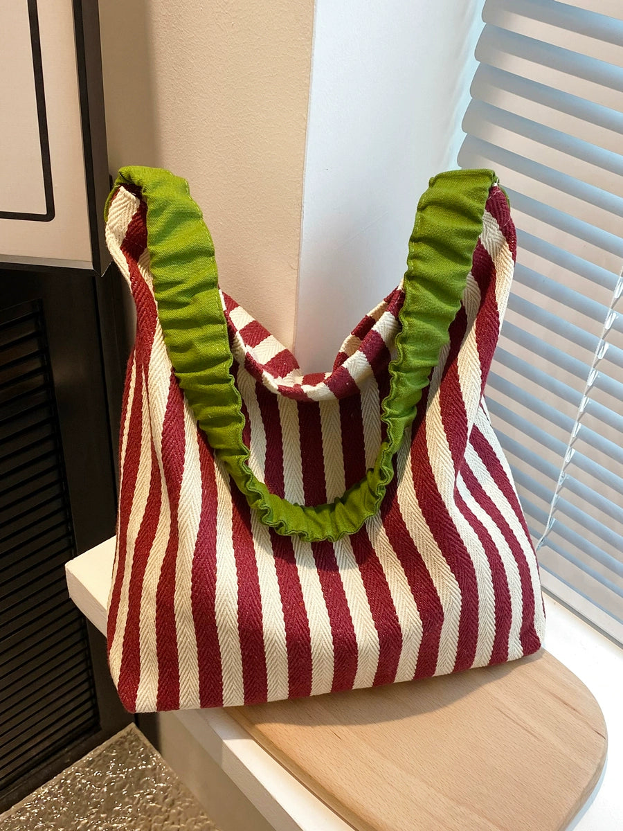 Idle Style Summer Stripes Contrast Color Handbag Artsy