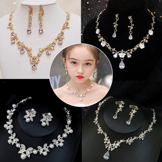 Rhinestone Cute Princess Decorative Sweet Catwalk Necklace