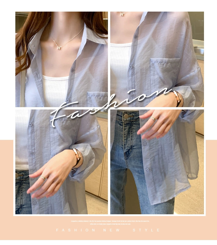 Korean-Style Loose-Fit Long-Sleeve Cardigan