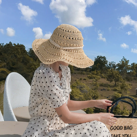 Women's Vacation Beach Hat Lace Straw Hat