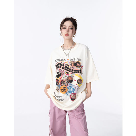 Oversize Short Sleeve Print T-shirt