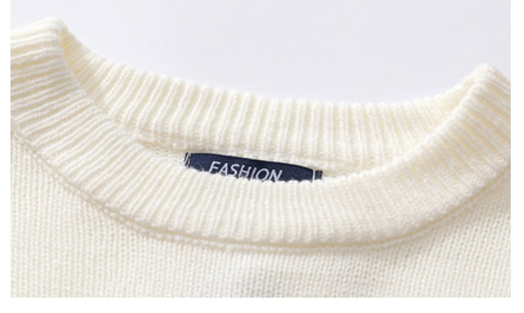 Boyue Casual Simple Hong Kong Style round Neck Sweater