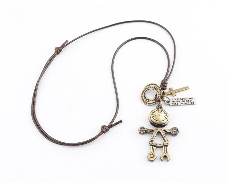 Movable Robot Men's and Women's Long TikTok Sweater Chain