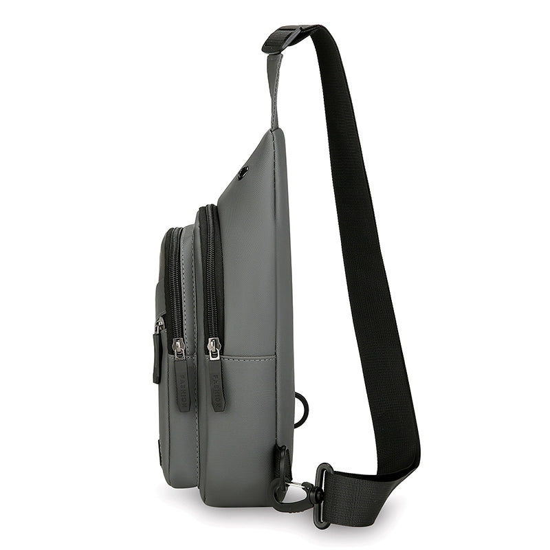 Men Casual Canvas Shoulder Black Chest Pack
