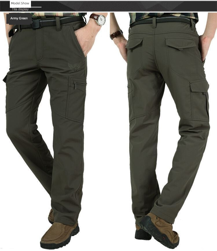 Thick Outdoor Multi-Bag Loose Straight Charge Quick-Dry Pants