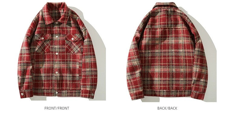 Wukong Is Available Plaid Lapel Autumn Loose Shirt