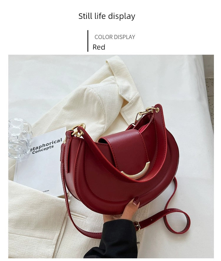 Women's Bag Retro Spring/Summer Popular Hot-Selling Product Saddle Bag