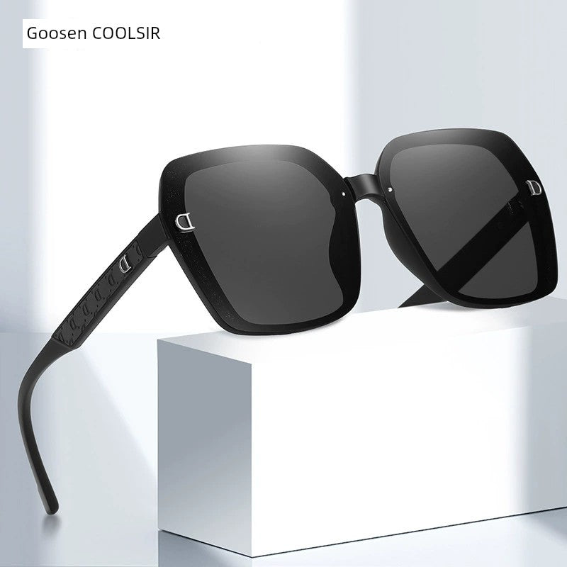 New Arrival Pc Sunglasses Female Fashion Large Rim Polarized Sunglasses Trend Street Snap Sunglasses for Driving Yb2103