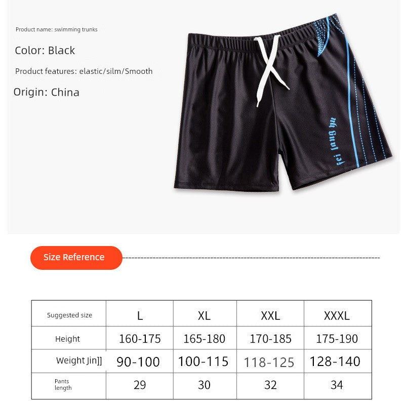 Boxer Extra Large Anti-Embarrassment Mid Length Long Length Swimming Trunks