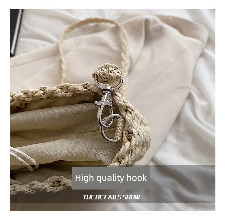 Retro Large Capacity Unique One-Shoulder Straw Bag