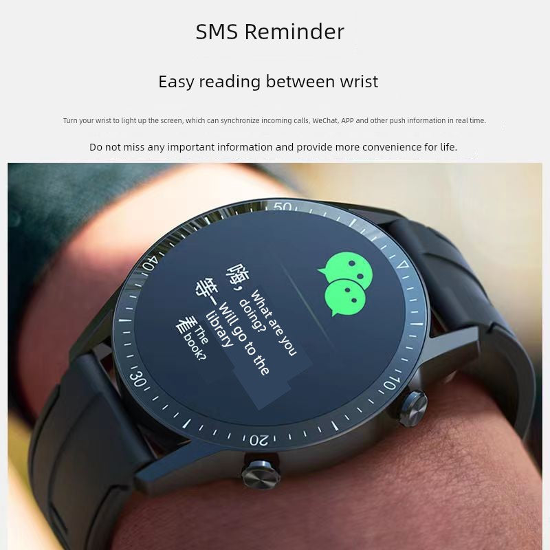 Multi-Functional Smart Watch Bluetooth Calling Music Payment Step Counting Men's and Women's Bracelet NFC Heart Rate Blood Pressure Plug-in Top Version Waterproof Monitoring round Connection