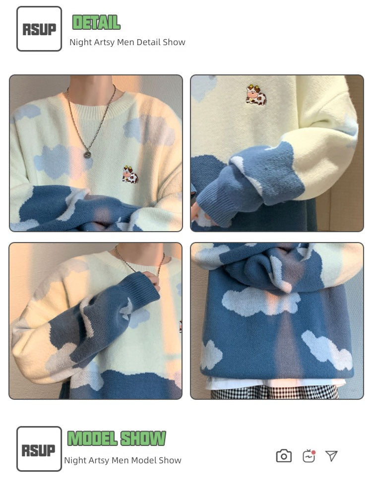 All-Match Minimalist Japanese Style Cloud Sweater