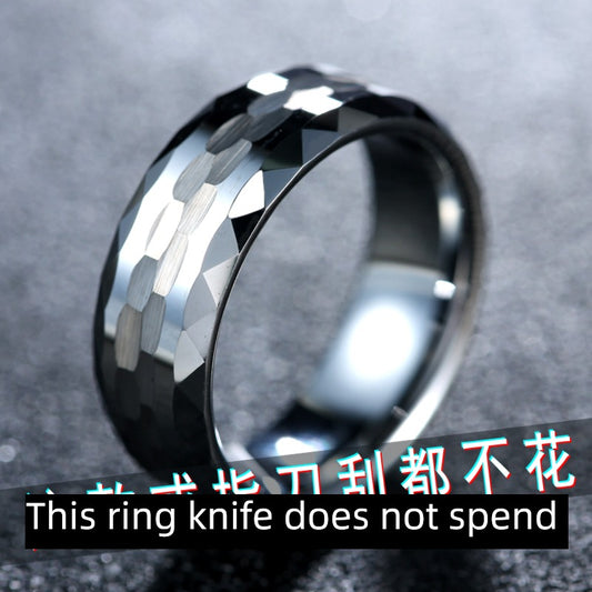 Trendy Men's Titanium Steel Unique Single Student Jewelry Ring