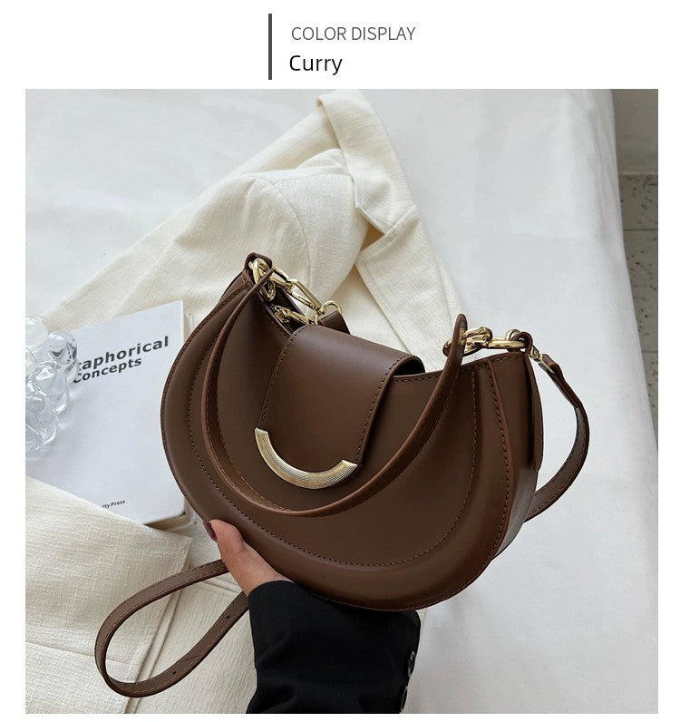 Women's Bag Retro Spring/Summer Popular Hot-Selling Product Saddle Bag