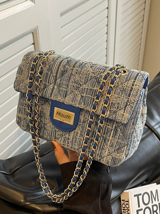 Women's Denim Quilted Best Selling Chain Bag