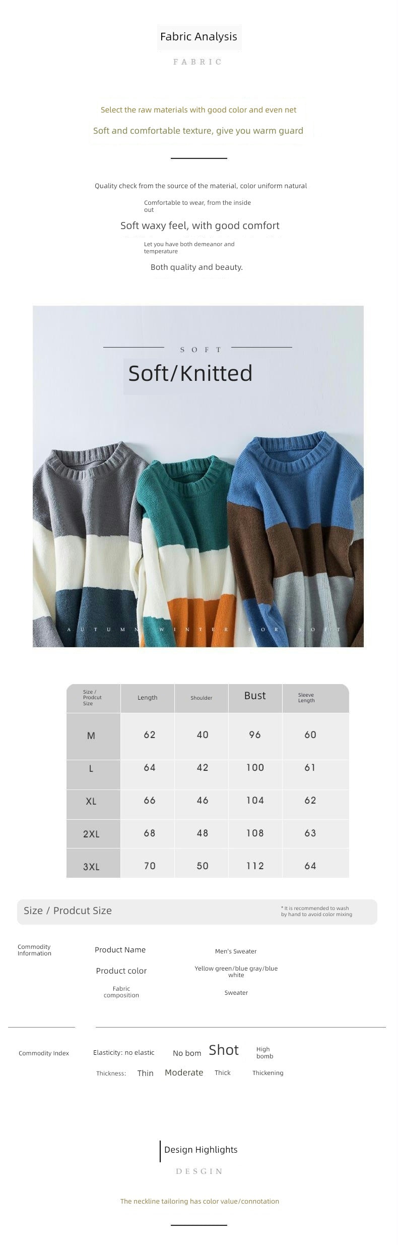 Keep Warm Inner Match Casual Trend Thickened Sweater