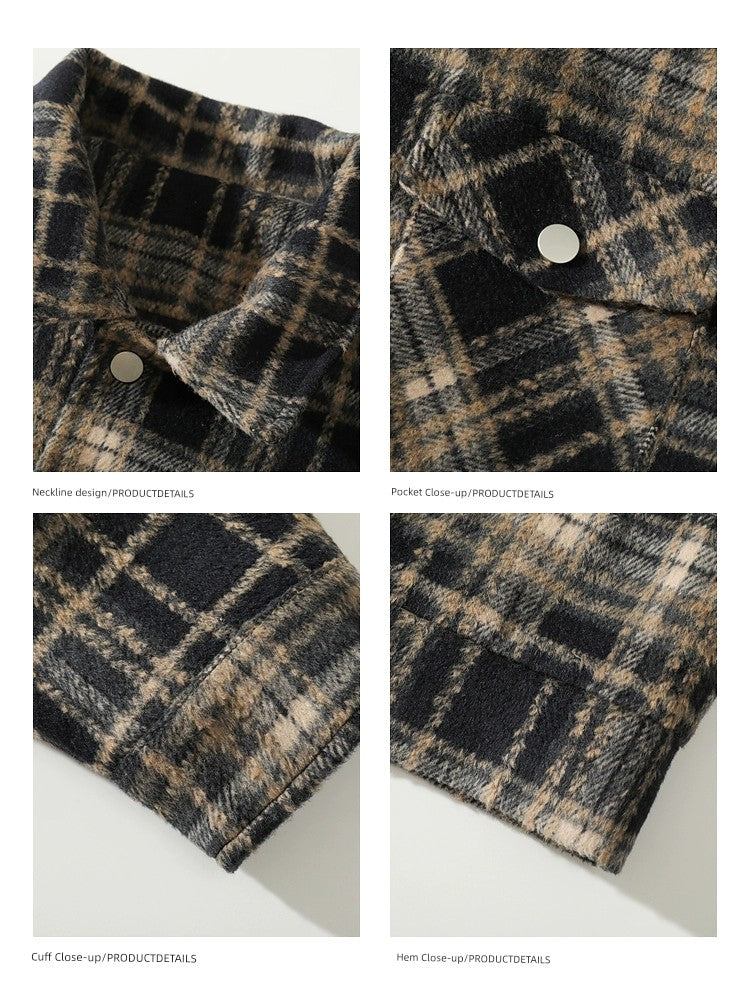 Wukong Is Available Plaid Lapel Autumn Loose Shirt