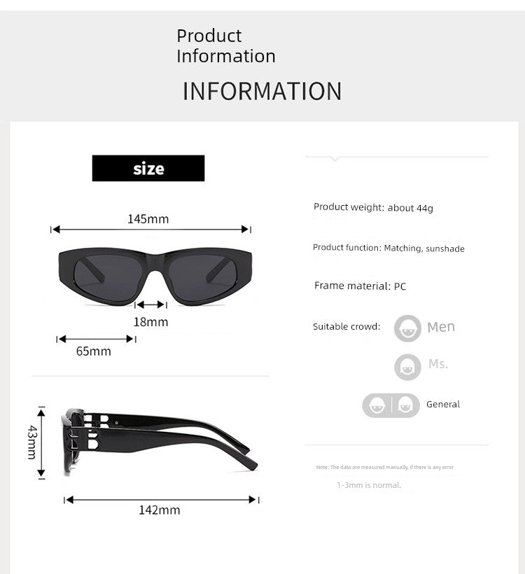 Cat's Eye Black Retro Women's Slim Looking Degrees Sunglasses