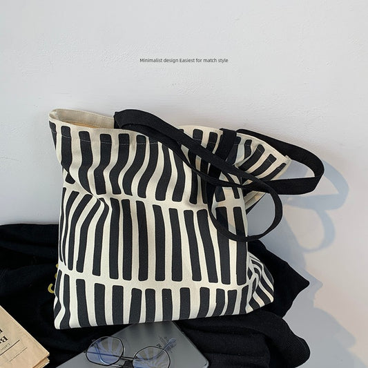 Original Homemade Japanese Geometric Student Schoolbag Artsy