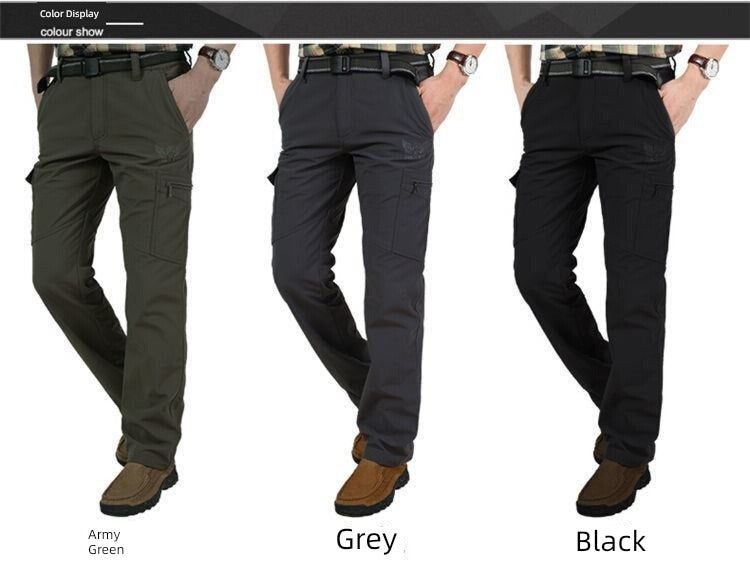 Thick Outdoor Multi-Bag Loose Straight Charge Quick-Dry Pants