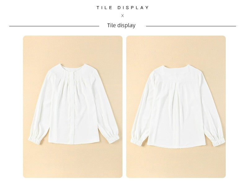 Pure Color Pleating Casual Stretch Button Long Sleeves Shirt