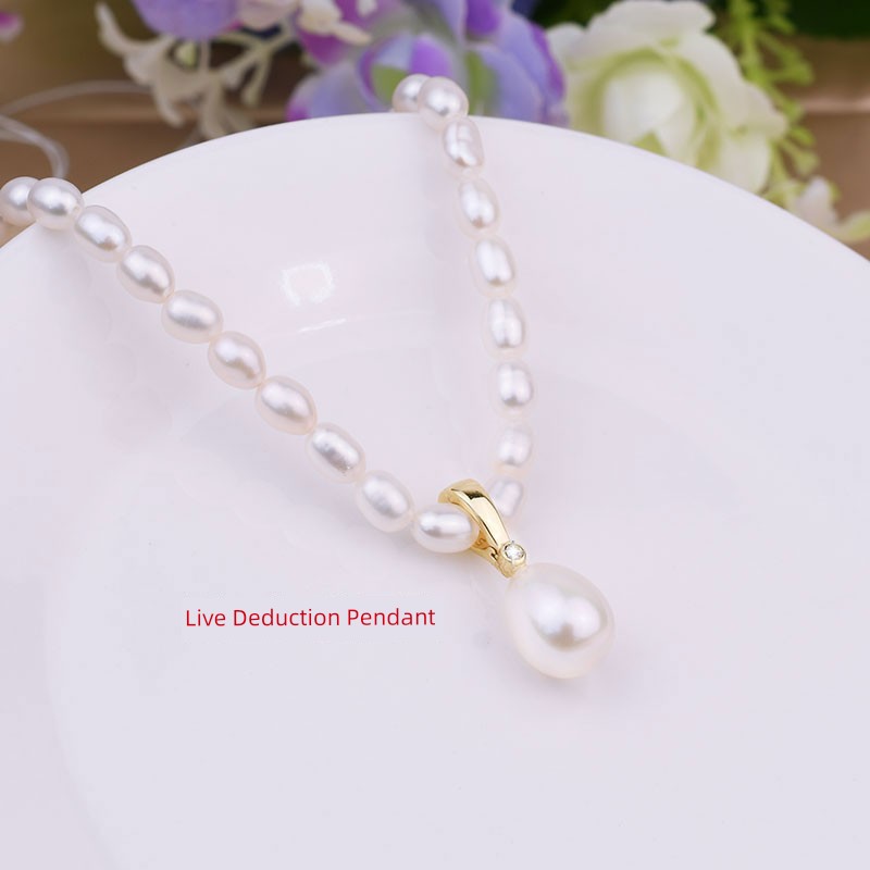 Classic Simple 925 Silver Necklace Freshwater Pearl