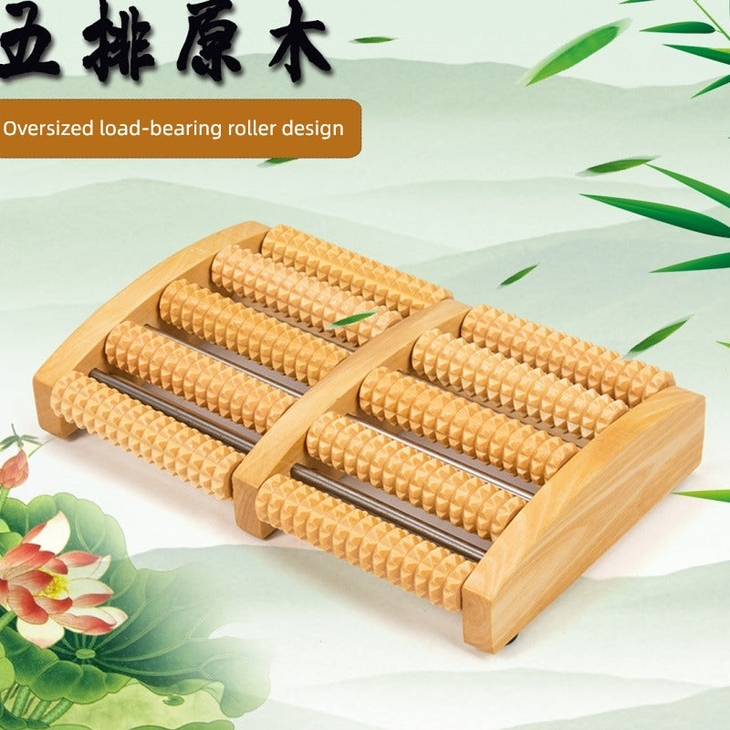 Solid Wood For Home Roller Foot Massage Device Rub Press Foot Spa Machine Legs Foot Wooden Massage Acupuncture Point Rub Row