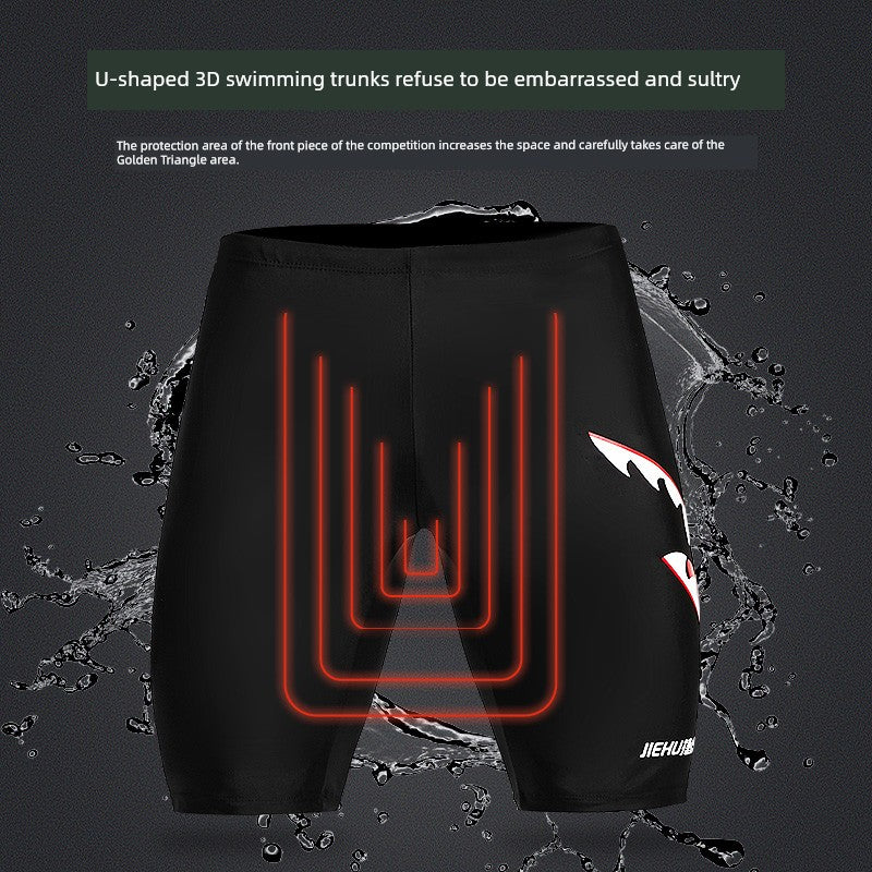 Swimming Trunks Men's Swimming Trunks Boxer Shorts Anti-Embarrassment Plus Size Boys Quick Dry Training Swimming Equipment Men Swimsuit