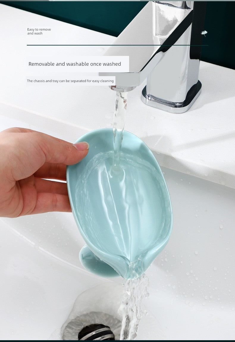 Vertical Punch-Free Drainage Accessible Luxury Handy Gadget Soap Dish