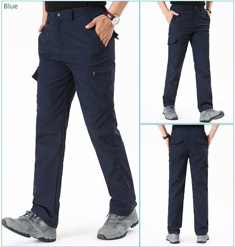 Thick Outdoor Multi-Bag Loose Straight Charge Quick-Dry Pants