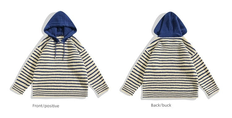 Patchwork Boyue Jump Autumn and Winter Pullover Hooded Sweater