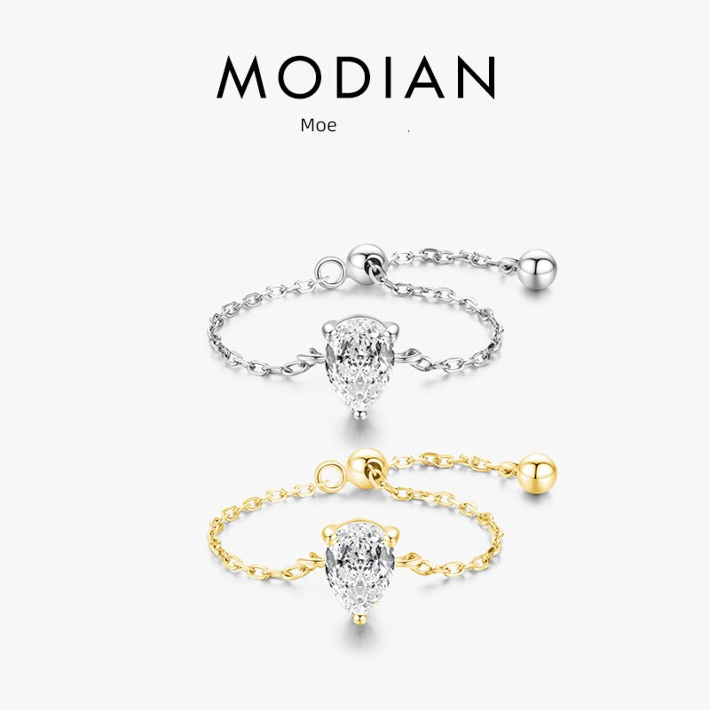 Modian Special-Interest Design Drop-Shaped Women's Chain Ring