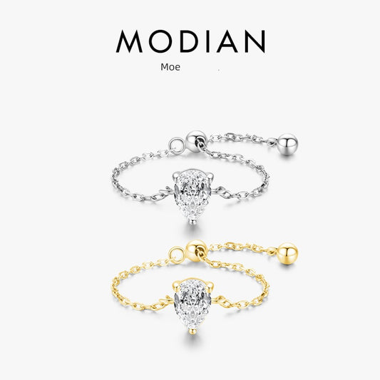 Modian Special-Interest Design Drop-Shaped Women's Chain Ring