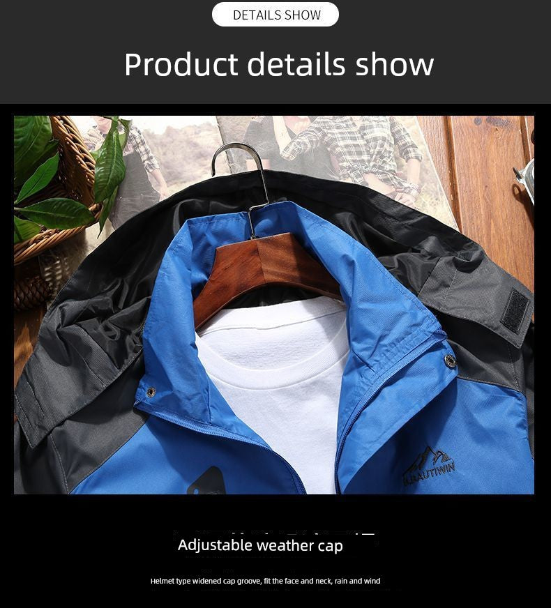 Spring & Fall Mountaineering Clothing Waterproof Loose Raccoon Shell Jacket