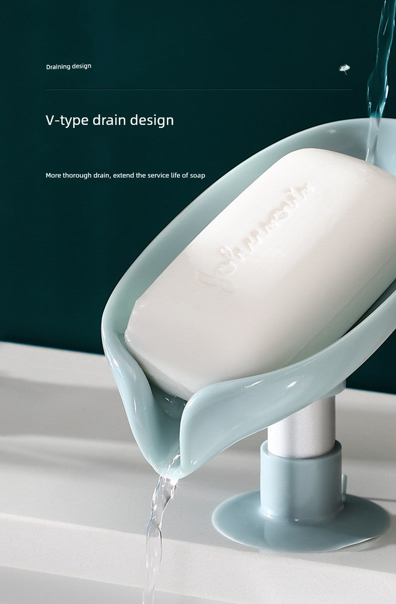 Vertical Punch-Free Drainage Accessible Luxury Handy Gadget Soap Dish