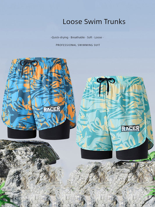 Teen Student Loose Plus Size Children's plus Size Boys' Swimming Trunks