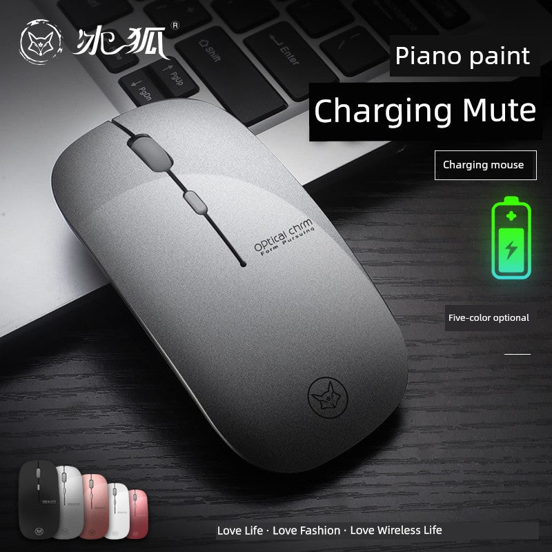 Ice Fox Mute Design Bluetooth Girl Wireless Mouse