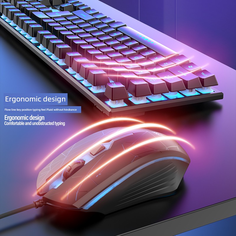 E-Sports Machinery Feel Wired USB Keyboard and Mouse