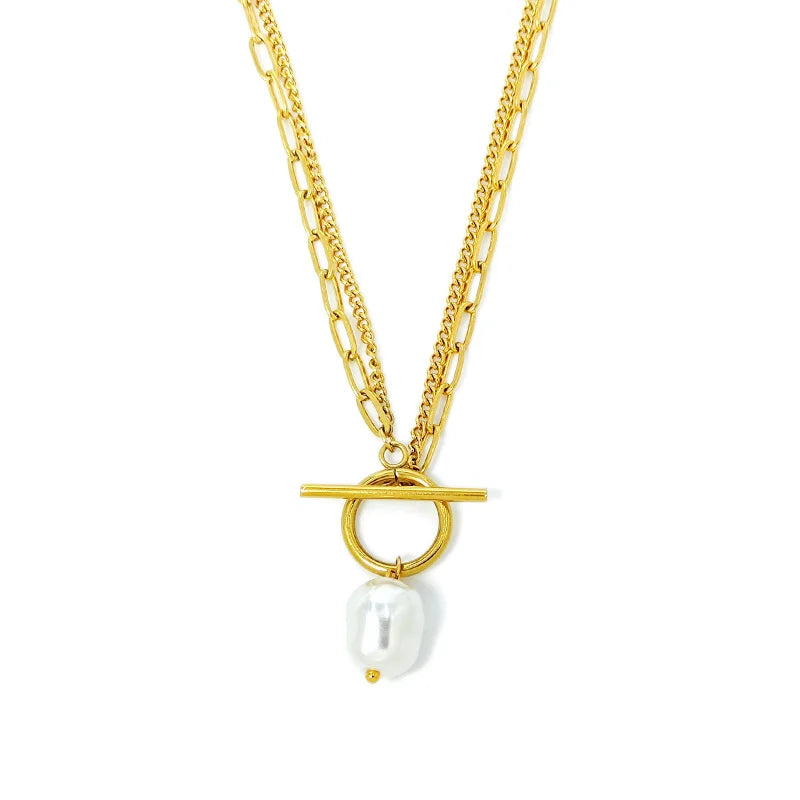 Trend Elegant Jewelry Wedding Big Pearl Pendant Chain Necklace For Women Fashion White Imitation Pearl Choker Necklace